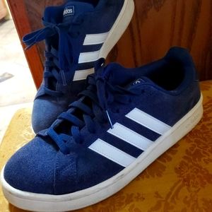 Blue suide Adidas shoes men size 9